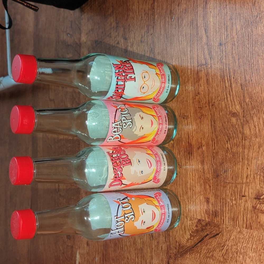 Golden girls hot sauce bottles